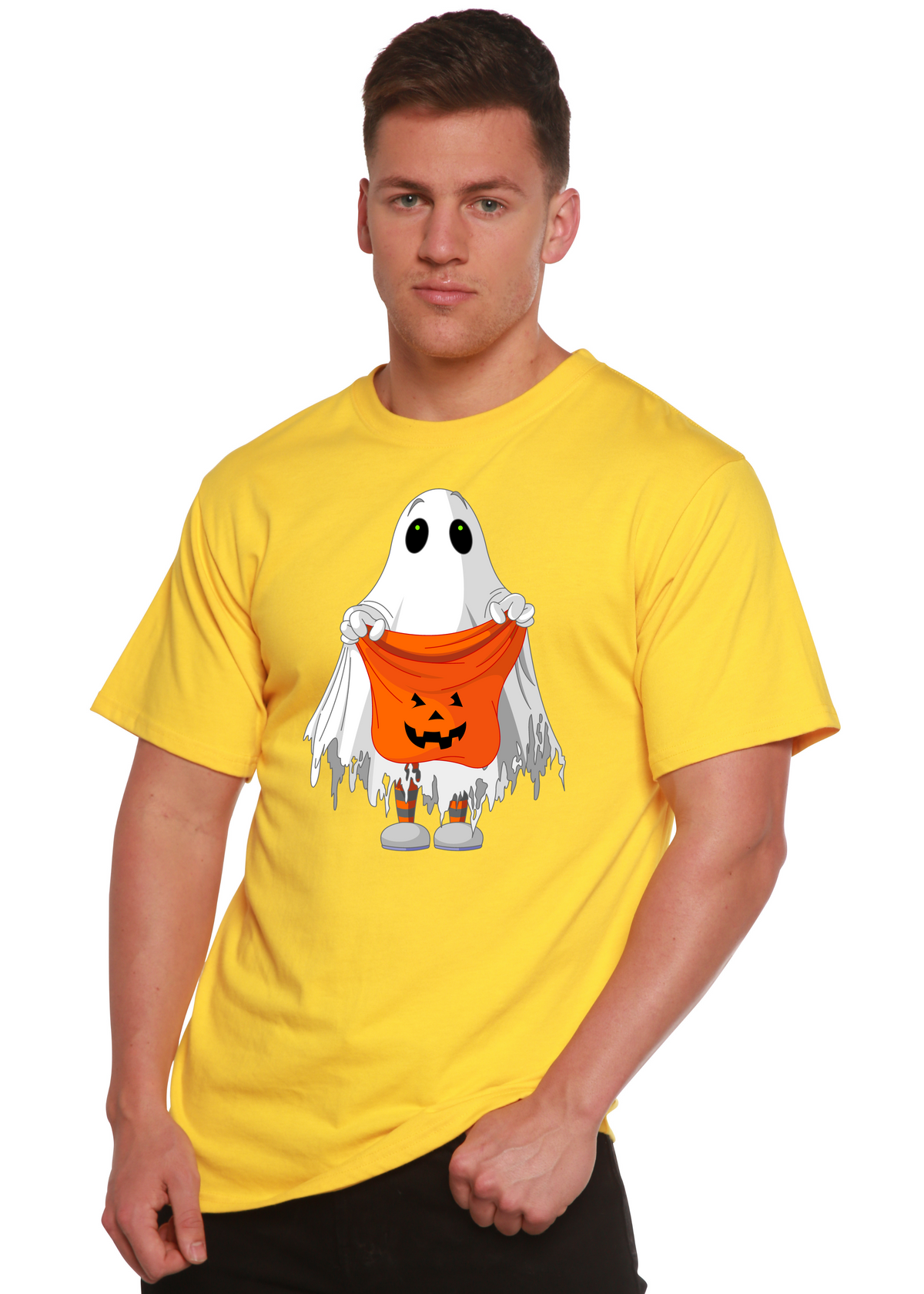 Boo Halloween Men's Bamboo Viscose/Organic Cotton Short Sleeve Graphic T-Shirt