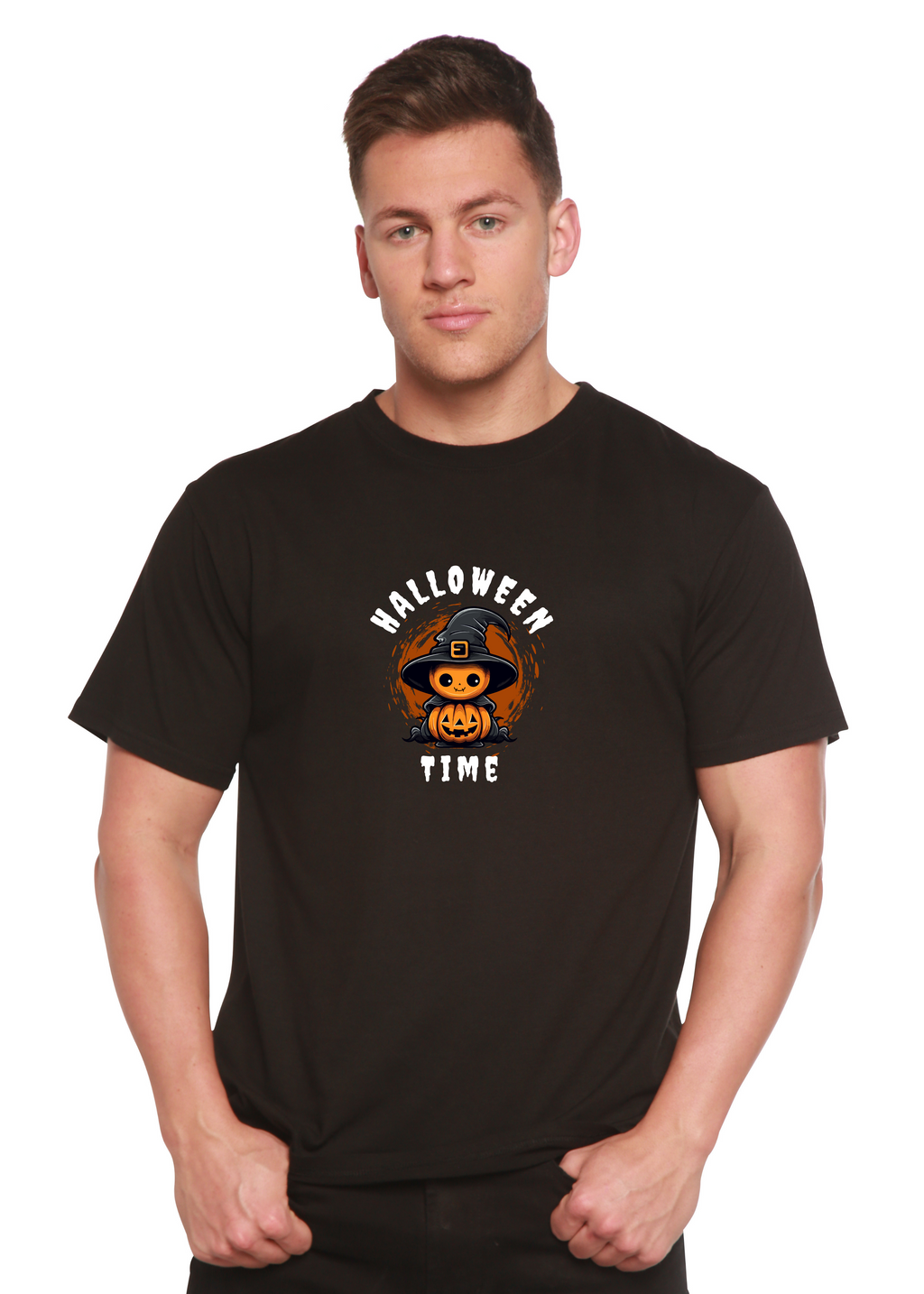 Halloween Time Unisex Bamboo Viscose/Organic Cotton Short Sleeve Graphic T-Shirt