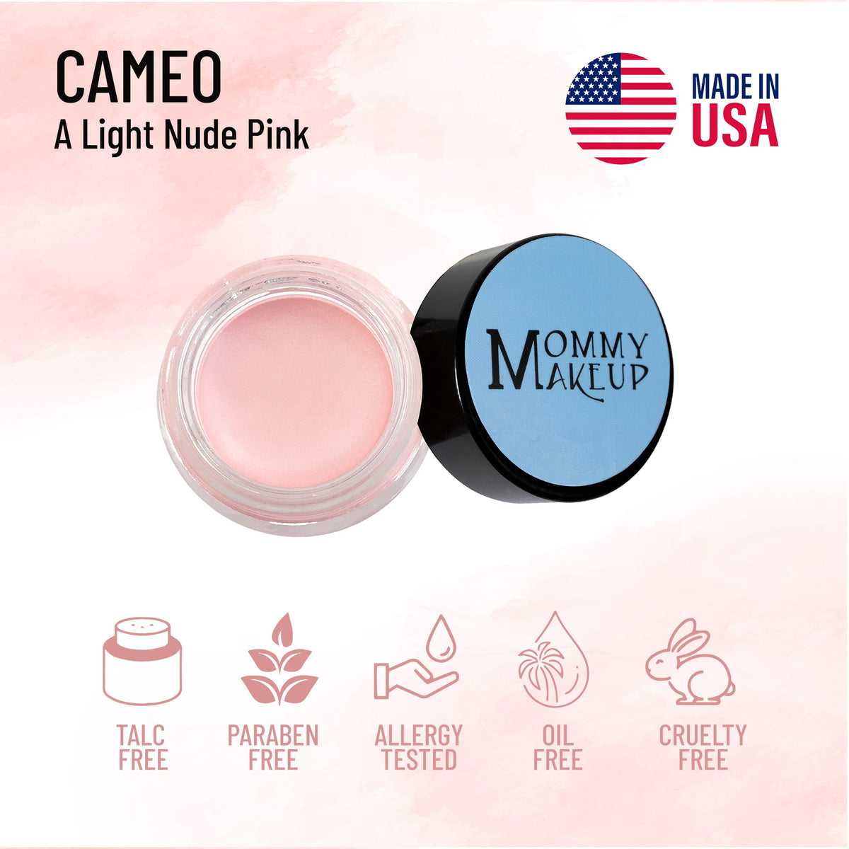 Cameo Any Wear Creme - A Waterproof Multi-tasking creme to powder product for eyes, cheeks & lips. Can be worn anywhere