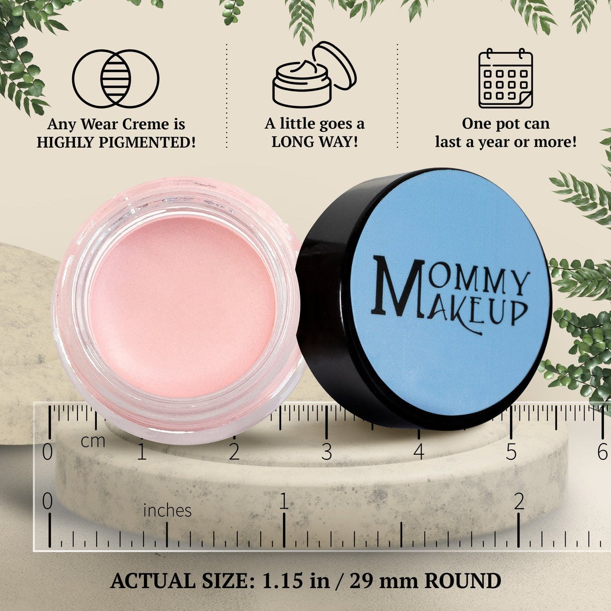 Cameo Any Wear Creme - A Waterproof Multi-tasking creme to powder product for eyes, cheeks & lips. Can be worn anywhere