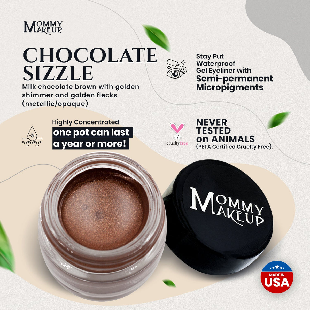 Chocolate Sizzle Stay Put Waterproof Gel Eyeliner w/ Micropigments